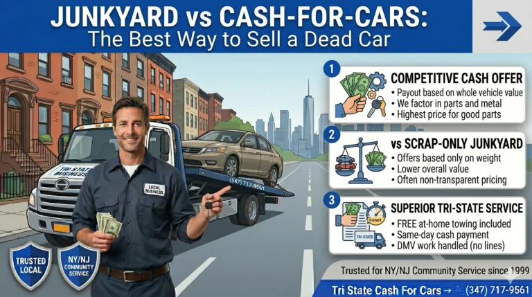 Junkyard vs Cash-for-Cars: The Best Way to Sell a Dead or Non-Running Car in the Tri-State Area