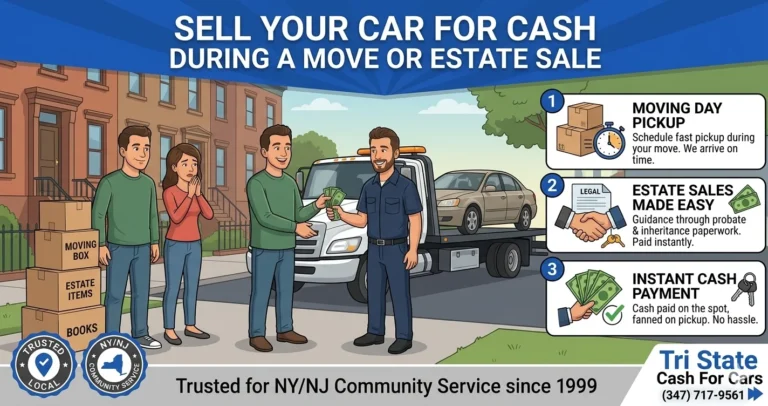 Sell Your Car for Cash During a Move or Estate Sale Same-Day Pickup in NJ & NYC