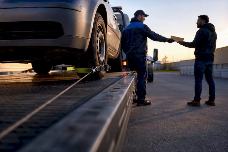 Tow operator loading a non-running vehicle