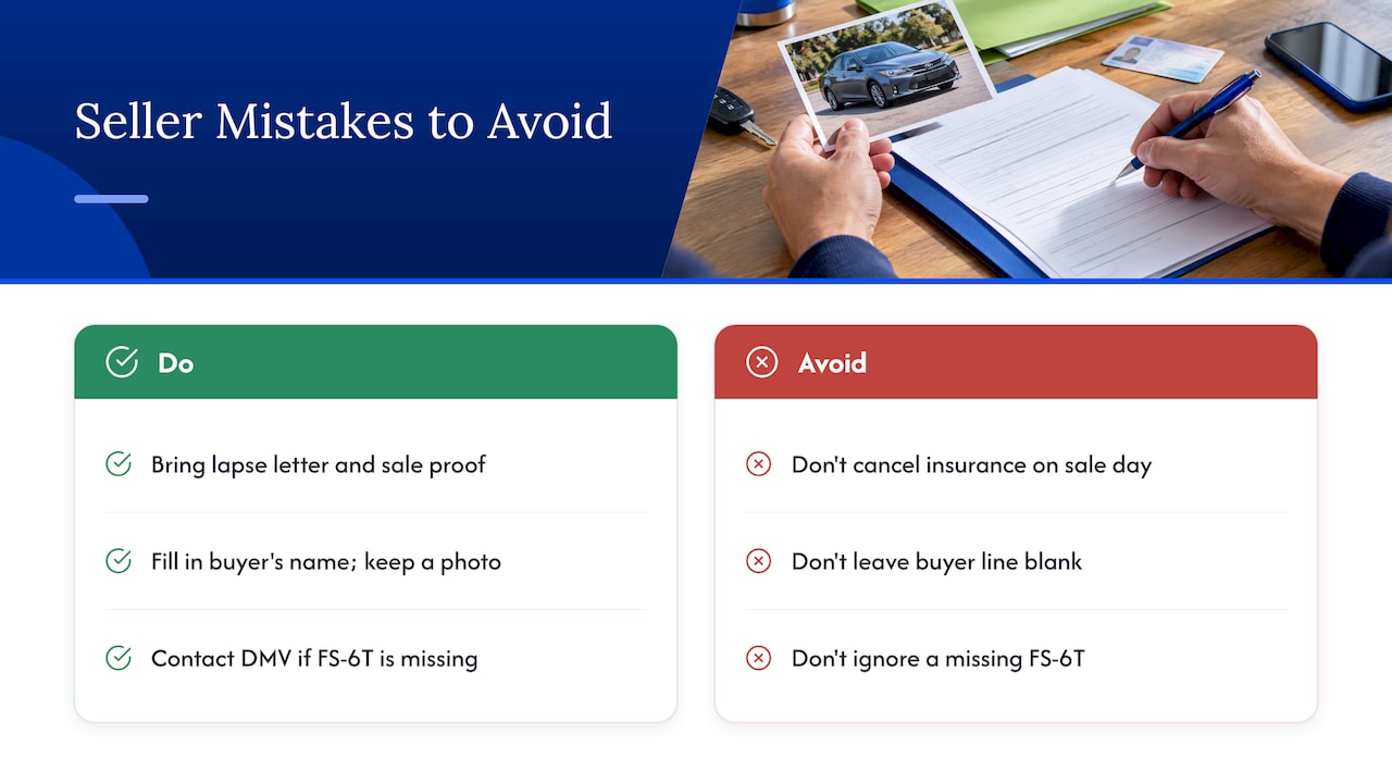 Common mistakes that cost sellers money — overview diagram